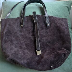 Tiffany & Co reversible tote in beatiful suede and brown  Metallic AUTHENTIC New